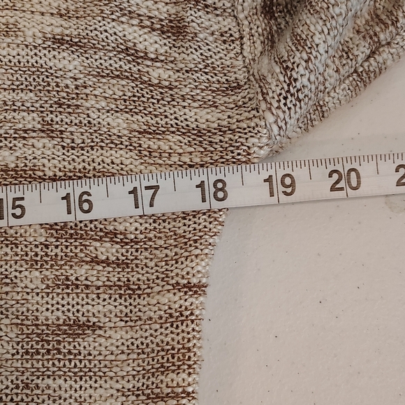 Cowl Neck Medium Drop Sleeve Oversized Beige Sweater Pink Rose - Picture 8 of 9